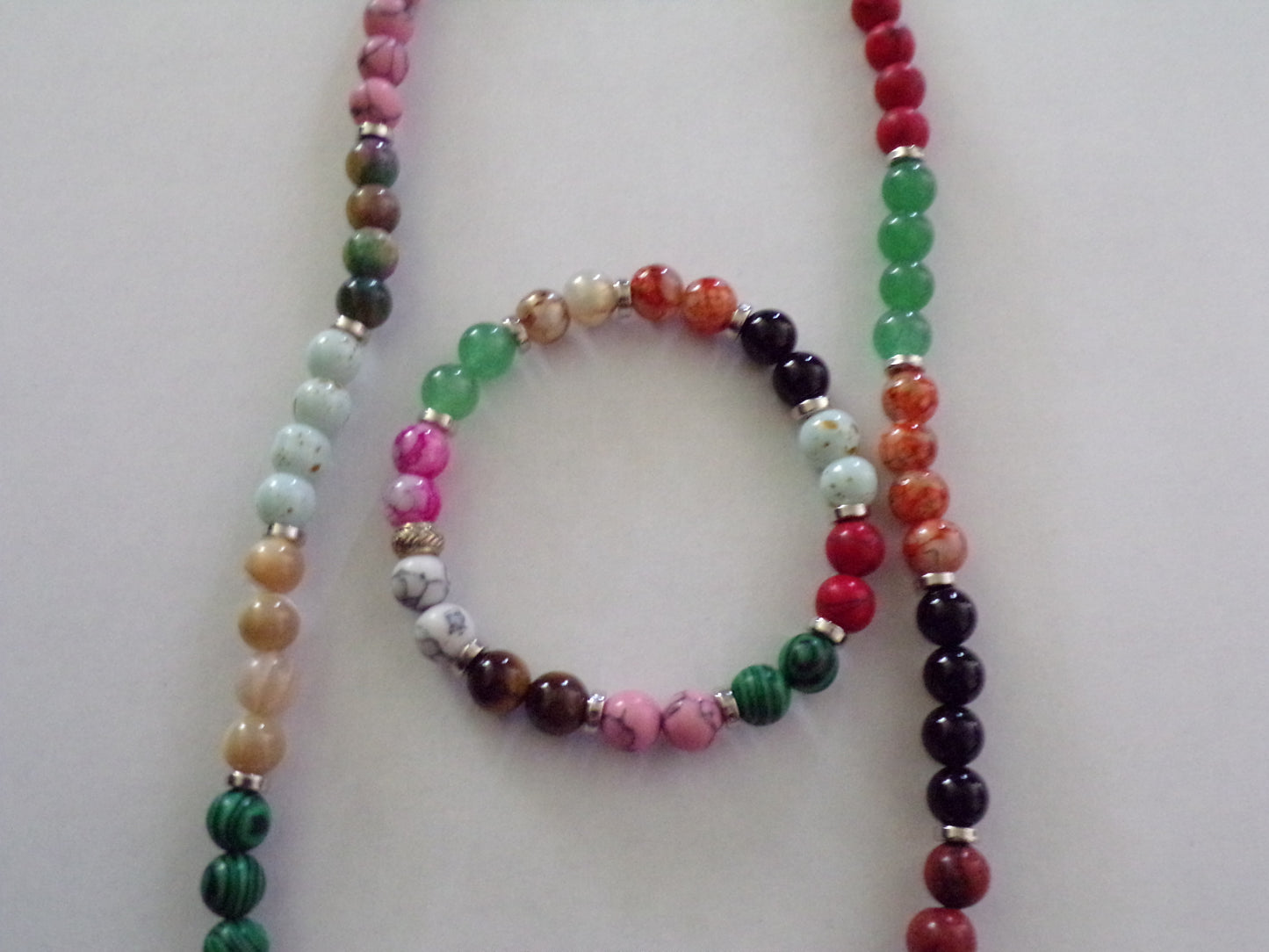 7 Chakra Necklace and Bracelet set