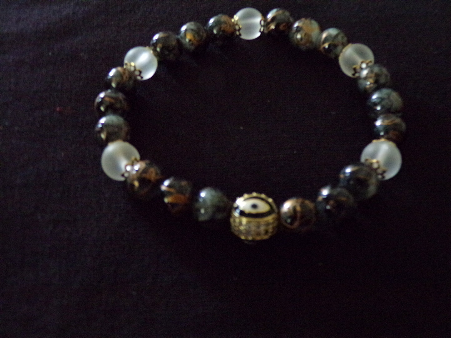 Black/Gold Evil Eye Bracelet