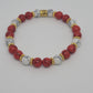 Red/White Magnesite Bracelet