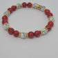 Red/White Magnesite Bracelet