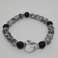 Zebra Jasper Bracelet with heart