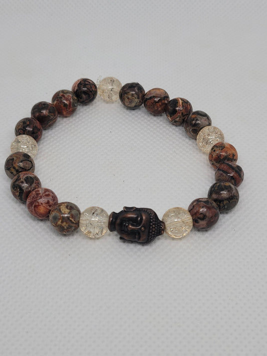 Stone Bracelet with Buddha charm