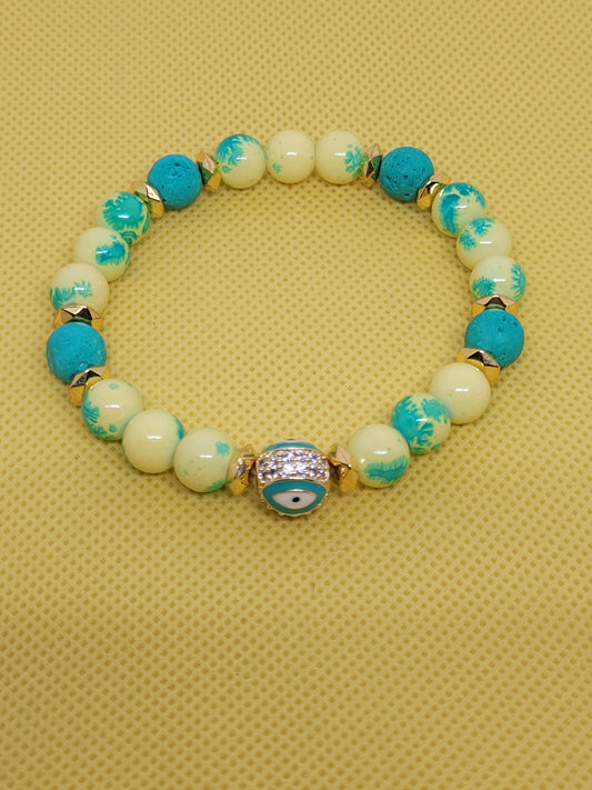 Yellow/Green Evil Eye Bracelet