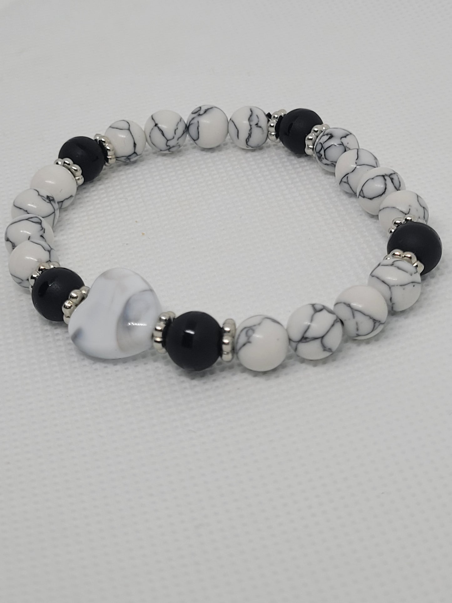 Snowflake Obsidian bracelet