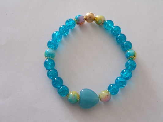 Blue bracelet with heart